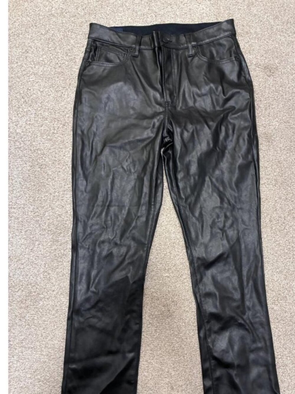 Gap High Rise Vintage Slim Faux Leather Pants Black 12 / 31R
